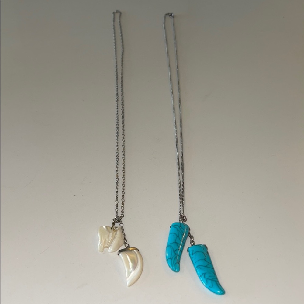 Two For One Long Simple Statement Necklaces. - image 2